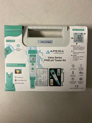 Apera Instruments Ai209 Ph20 Value Waterproof Ph Pocket Tester, ±0.1 Ph Accuracy, 0-14.0 Ph Range, Complete Kit (858718006339)