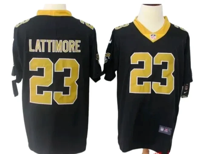 Men's Nike Marshon Lattimore Black New Orleans Saints Game Player Jersey