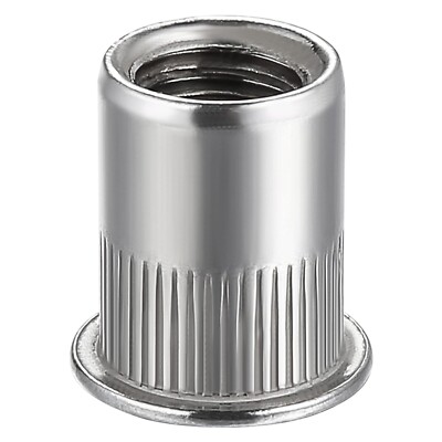 Wensilon Rivet Nut 1/4''-20UNC 100Pcs Stainless Steel 304 Finish Flat Head Riv...