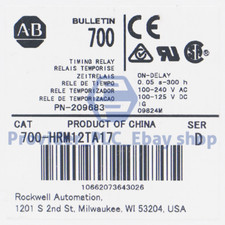 New Allen Bradley 700-HRM12TA17 AB 700HRM12TA17 SerC Timing Relay 1pcs fast ship