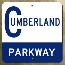 Kentucky Cumberland Parkway highway marker road sign 1972 Park City 12x12