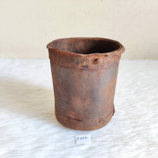 19c Antique Handmade Primitive Iron Measuring Pot Cup Nazhi Old Collectible I650