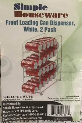 SimpleHouseware Stackable Beverage Soda Can Dispenser Organizer Rack
