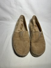 Sam Edelman Charlene Nude Suede Flat Espadrilles 7.5 EUC S5