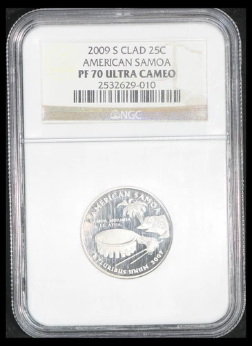 2009-S Clad Quarter - NGC PR-70 UCam  - American Samoa                 TQ2618/JL