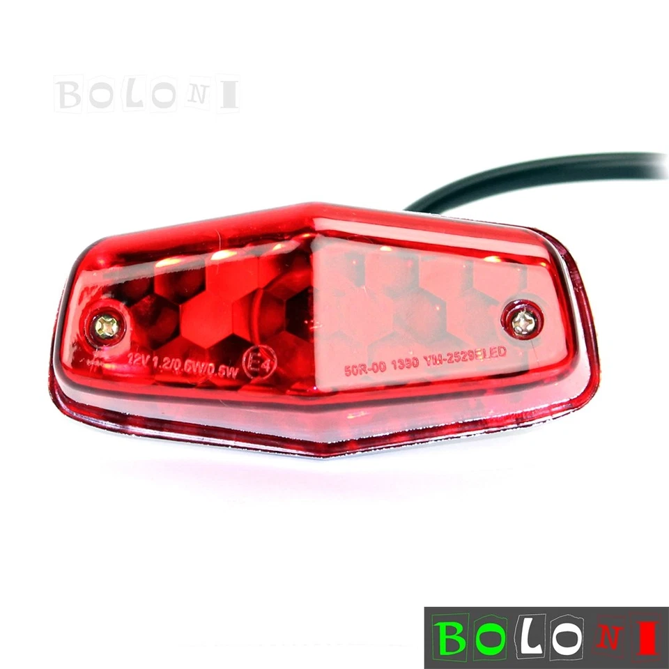 Luz trasera de freno retro estilo Lucas de 12 V para motocicleta 1 pieza se adapta universalmente Foto 2 de 4