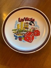 Vintage 11” LAS VEGAS AG Hand Painted Decorative Collector Souvenir Plate Girls