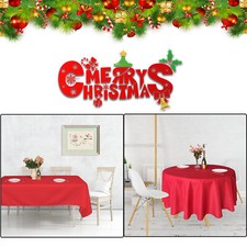 Red Table Cloth Polyester table skirt cover Tablecloth Christmas Tableware Party