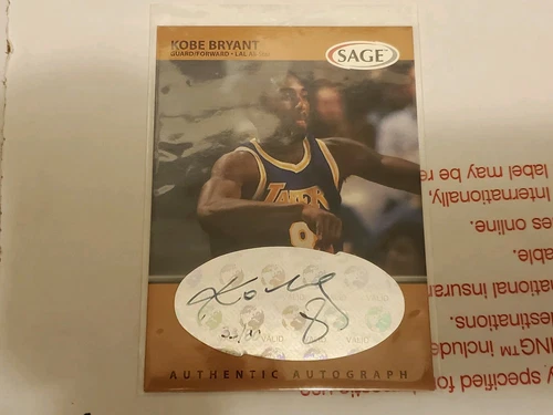 Kobe Bryant 1999 Sage Autographs A9 33/80 Autograph auto au signed LA Lakers HOF
