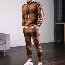 Men Jogger Tracksuit Casual Pants Jacket Sweatsuit Hip Hop Sweatshirt Set
