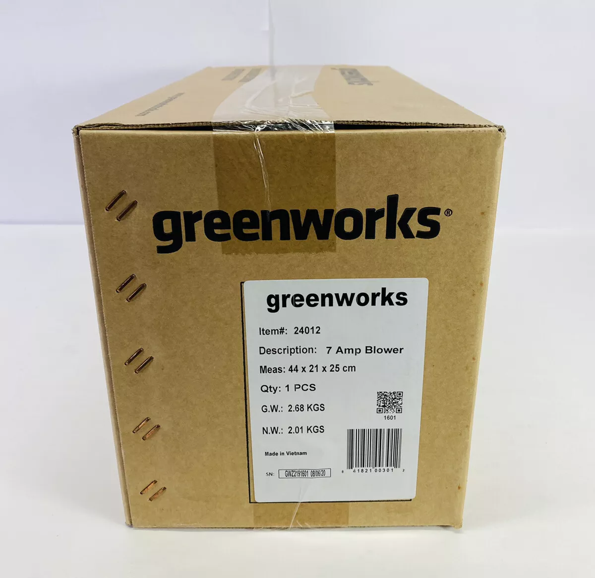 Greenworks 24012 7 amp single speed electric 160 mph blower deals