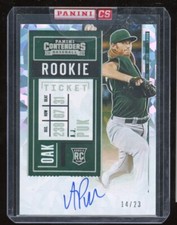 A.J. Puk 2020 Panini Contenders Auto Rookie Cracked Ice Serial #d 14/23