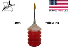 30ml Ink Jet Yellow Ink Easy Refill Squeeze Bottle Non Toxic Universal Epson 