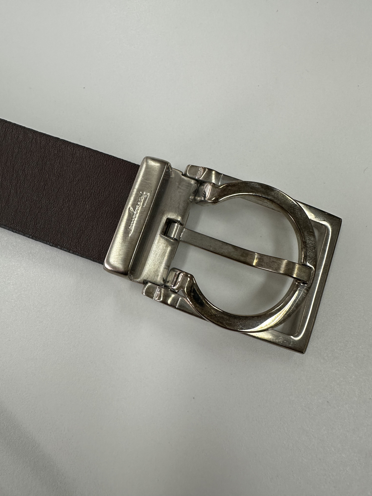 Salvatore Ferragamo LW1 Reversible Leather Belt Black Brown