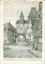 Old postcard postcard Rothenburg- Roderbogen GERMANY (1076106)