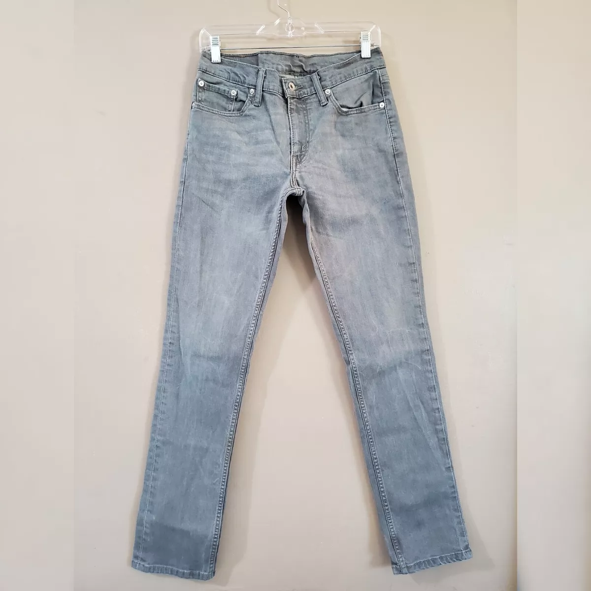 Levis 511 Mens Skinny Jeans Size 30 x 32 Gray Mid Rise Stretch