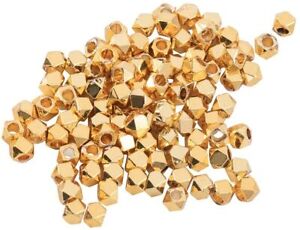 500pcs Unplated Brass Cube Metal Beads Tiny Loose Spacers Beading Craft 2.5mm