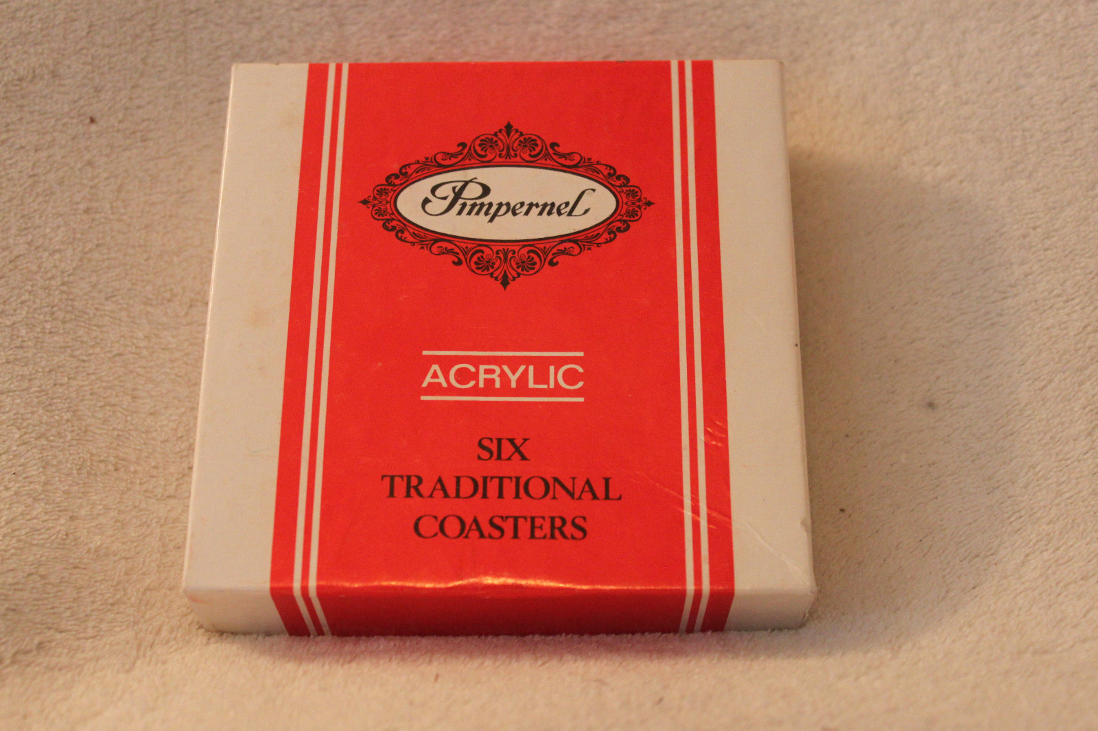 PIMPERNEL ACRYLIC CORK SIX TRADITIONAL COASTERS eBay