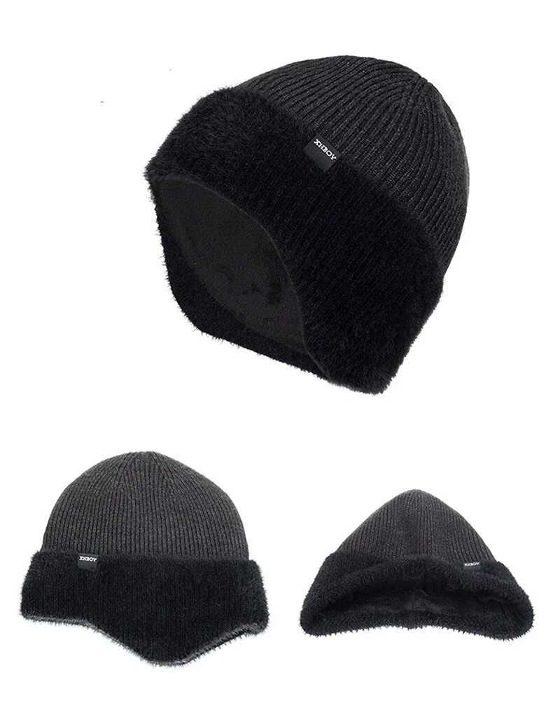 Winter Fleece Line Beanie Hats with Earflap for Men Women, Outdoor Warm Thermal
Opens in a new windo