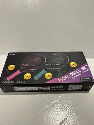NETNEW Pickleball Paddles Set of 2 with 4 Pickleball Balls, Pickleball Set, New