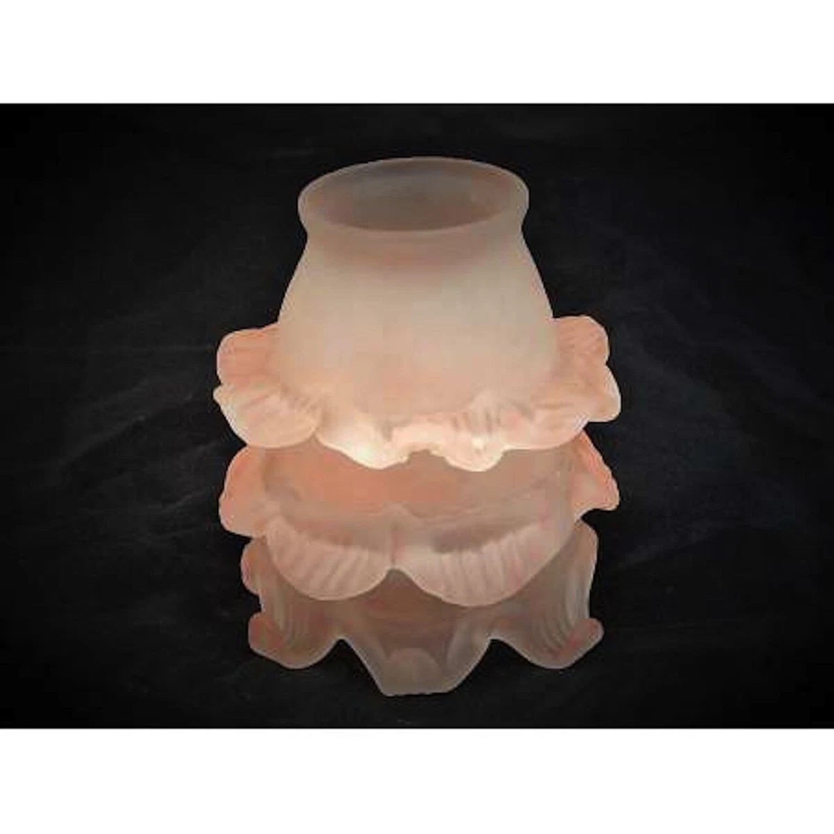 Abat-jour Shabby Chic Rose à Festons – Pour Applique Ou Lustre – Modèle Petit