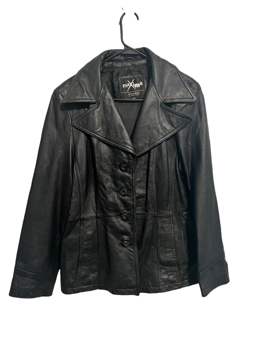 VINTAGE Wilsons MAXIMA Leather Jacket Sz XL Button Up | eBay VINTAGE Wilsons MAXIMA Leather Jacket Sz XL Button Up | eBay