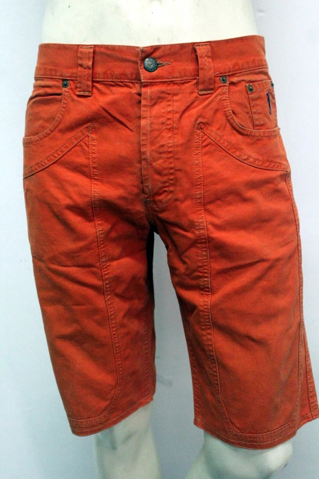 Bermuda Uomo Jeckerson Taglia 36 / 50 Arancioni 100% Cotone Made Italy Originali Foto 2 de 4