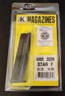Star F - 10 Round .22 Lr  Pistol Magazine - Made USA Triple K 353M Brand New