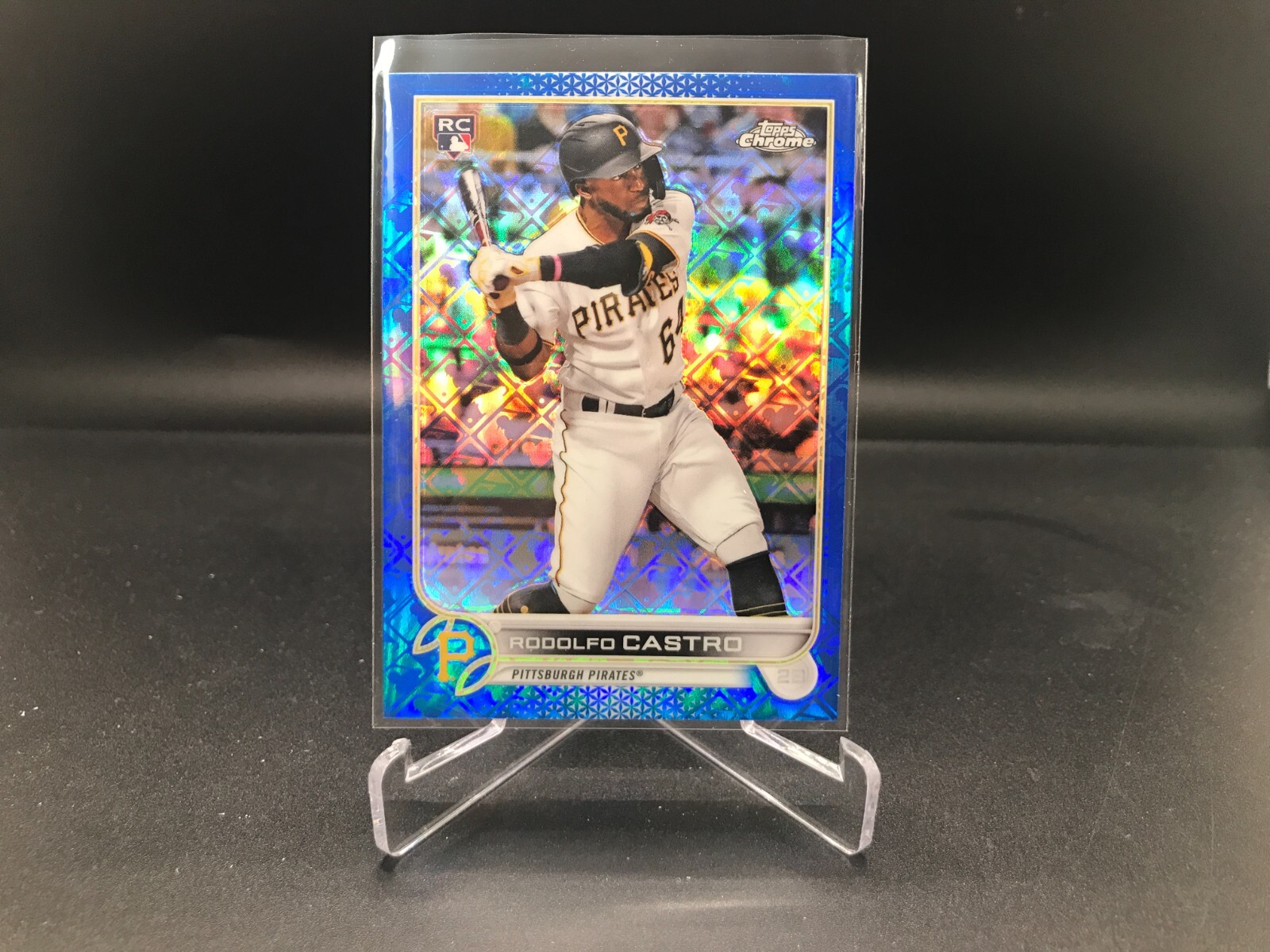 Rodolfo Castro 2022 Topps Chrome LogoFractor Blue #43 /150 Rookie RC Pirates
