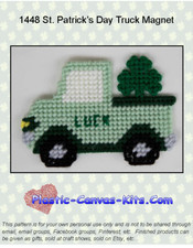 St. Patrick's Day Truck Magnet-Plastic Canvas Pattern/Kit