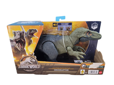 Mattel Jurassic World Dino Trackers Wild Roar Orkoraptor Dinosaur Figure - NIDP