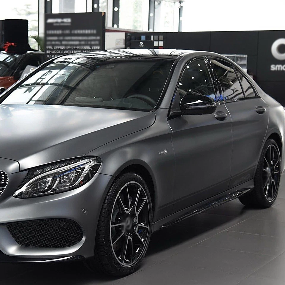 Glossy Black Chrome Delete Window Trims For Mercedes Benz C-Class W205 2014-2022 Foto 3 de 4