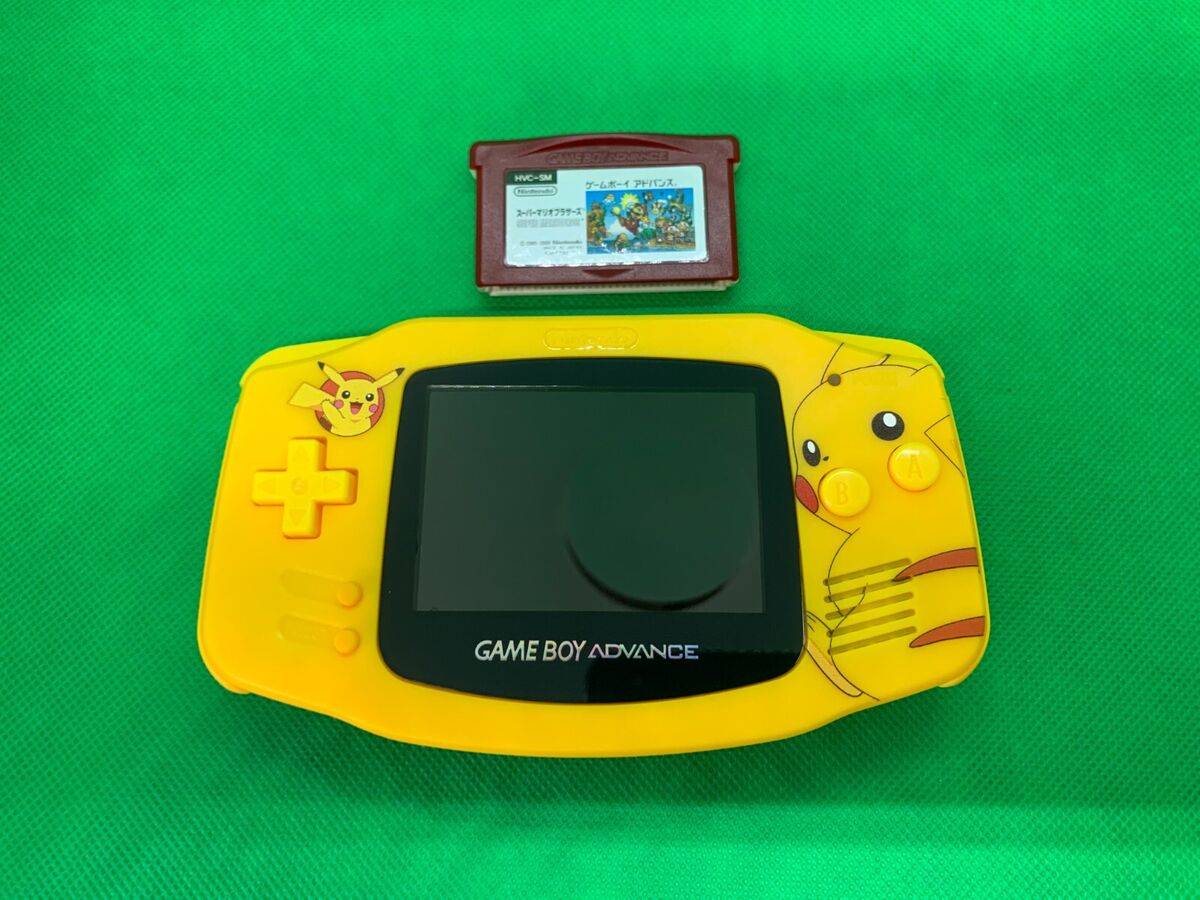 Nintendo Gameboy Advance GBA Yellow Pokemon IPS Backlit Custom Mod Console