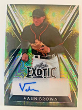 2023 Leaf Exotic auto VAUN BROWN #ed 1/5! San Francisco Giants
