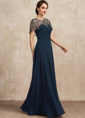 mother of the bride sequin beaded dresses Ever-Pretty Embroidery Sequin Mother of the Bride Dress