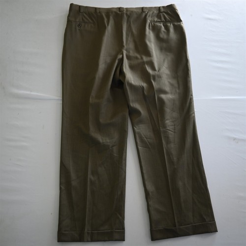 Hart Schaffner Marx 46R 40x30 Brown Check Gold Trumpeter Wool Jacket Pants Suit - Picture 12 of 12
