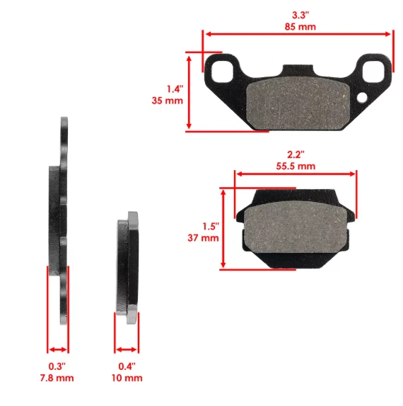 Pastilhas de freio dianteiro 2 PK para Suzuki Quadracer 500 LT500R 1987 1988 1989 1990 - Imagem 3 de 4