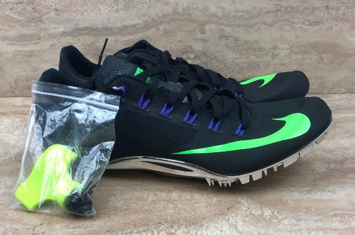 Nike Zoom Superfly Men&#039;s Sprint Track Cleats Spikes Black Green Chrome |