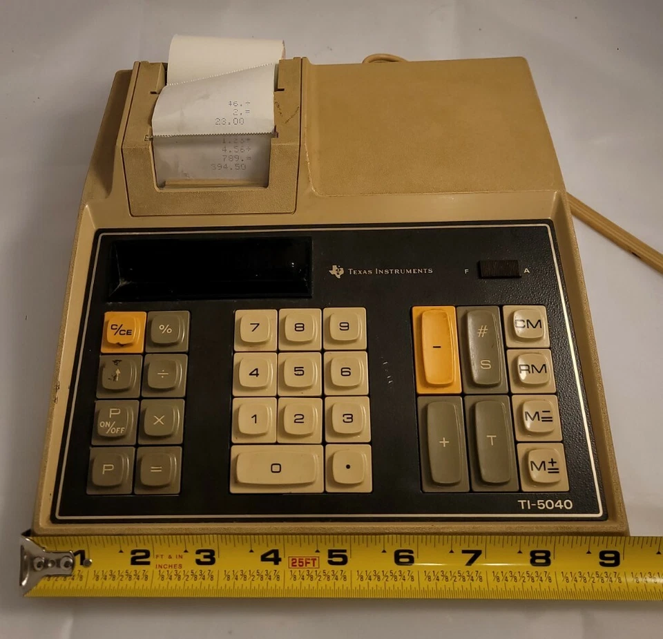 Original Texas Instruments TI-5040 Desktop Adding Machine Works. @118 - Image 4 of 4