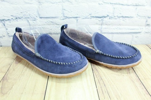 LL Bean Women's Purple Suede Fleece Lined Mountain Moccasin Slippers Size 11 M - Picture 3 of 9