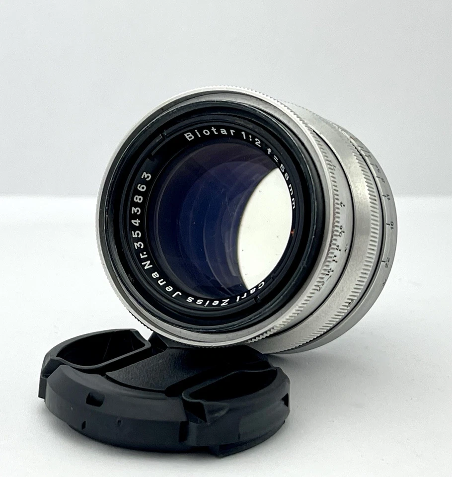 Lente T roja rara Carl Zeiss Jena Biotar f/2 58 mm 17 hojas M42 S/N 3543863 Foto 3 de 4