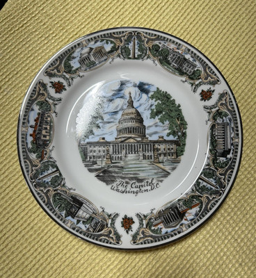 Vintage Washington DC Capitol Souvenir Plate Japan 10in Collectible Decor