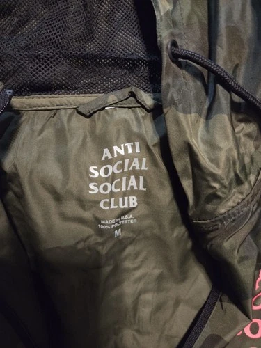 Anti Social Social Club Break Me Windbraker 'EZ Jacket' Camo Black Pink New image 4