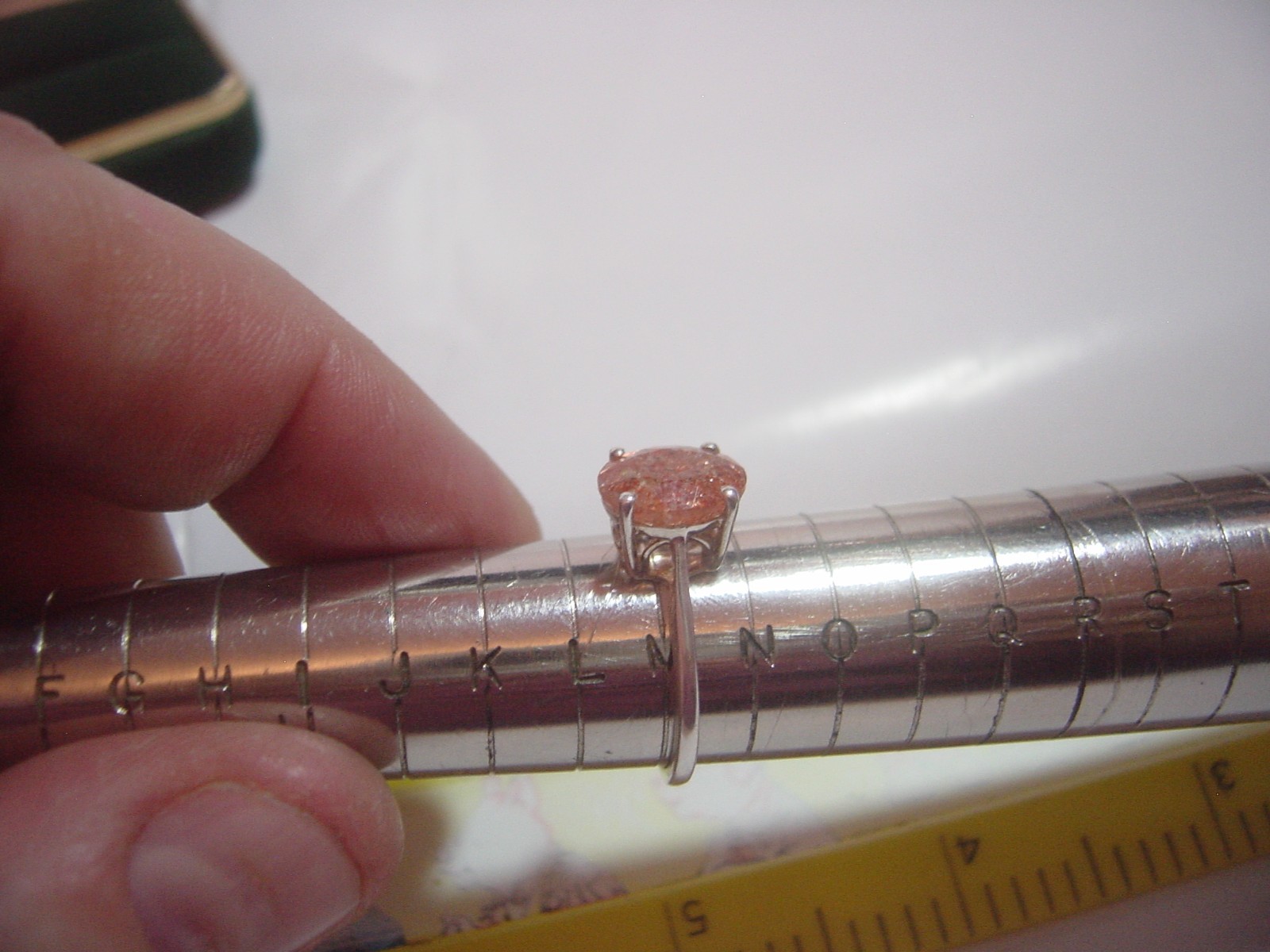 beautiful Solid Silver Ring-natural large orange … - image 16