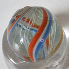 Antique German Latticino Multi Color Swirl Glass Marble +13/16" — photo 3