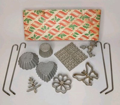 Rosette Vintage Iron Cookie Making 12 Piece set Baking Kitchen Holiday Christmas