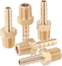 Heavy Duty Brass Fittings - 1/8" Male BSPT x 3/16" (5mm) Hose Barb