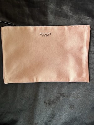 Gucci Bloom Pink Beauty Novelty Pouch With Interior Burgundy Floral Pattern
