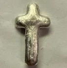 1 Troy Oz .999 AG.D Seller Made Hand-Poured Silver Cross *Crystalline Texture*