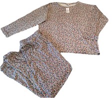 NWT Ann Taylor Loft Pajama Set , Colorful Dot Print Size M lightweight pockets